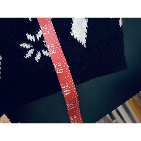 Sweater Exchange Vintage Tunic Sweater Mock Neck Holiday Valentine Roses 24 Goth - Picture 7 of 7